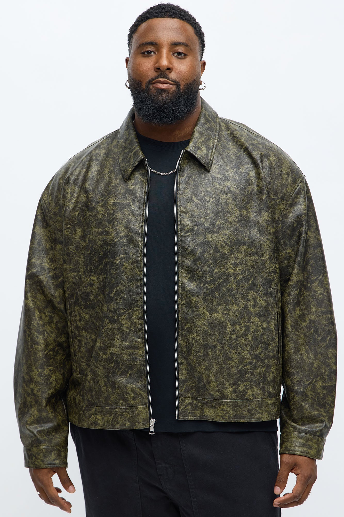 Cropped Sun Damage Work Jacket - Black/combo