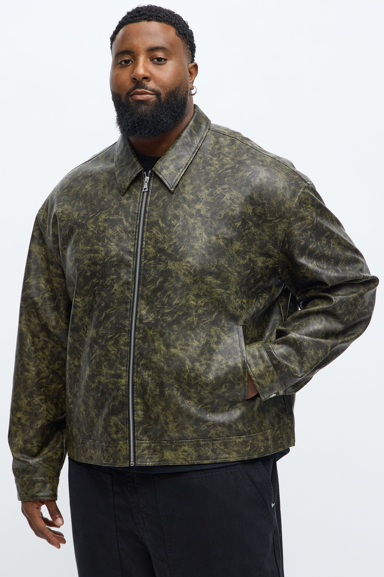 Cropped Sun Damage Work Jacket - Black/combo