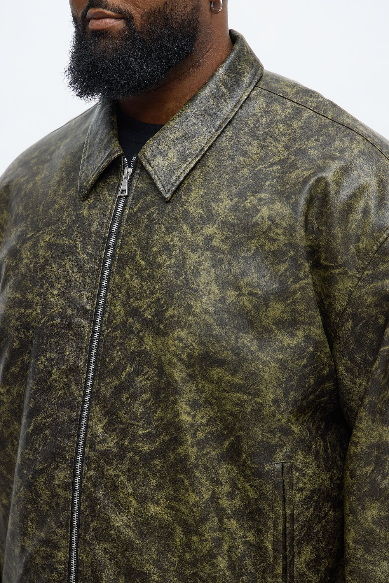 Cropped Sun Damage Work Jacket - Black/combo