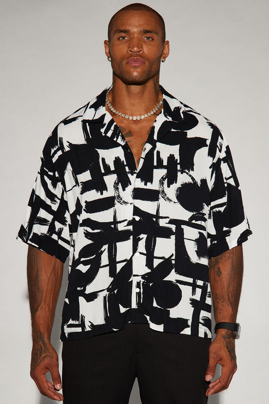 Perfect Strokes Button Up Shirt - Black/combo