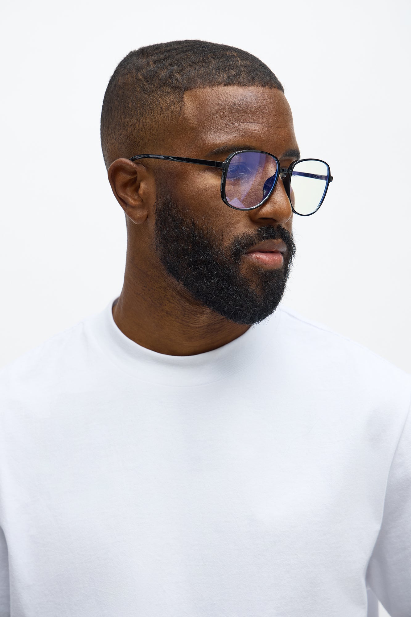 Sharp Clear Lens Sunglasses - Clear/Black