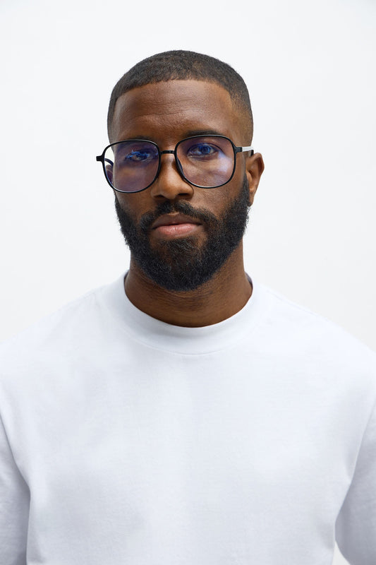 Sharp Clear Lens Sunglasses - Clear/Black