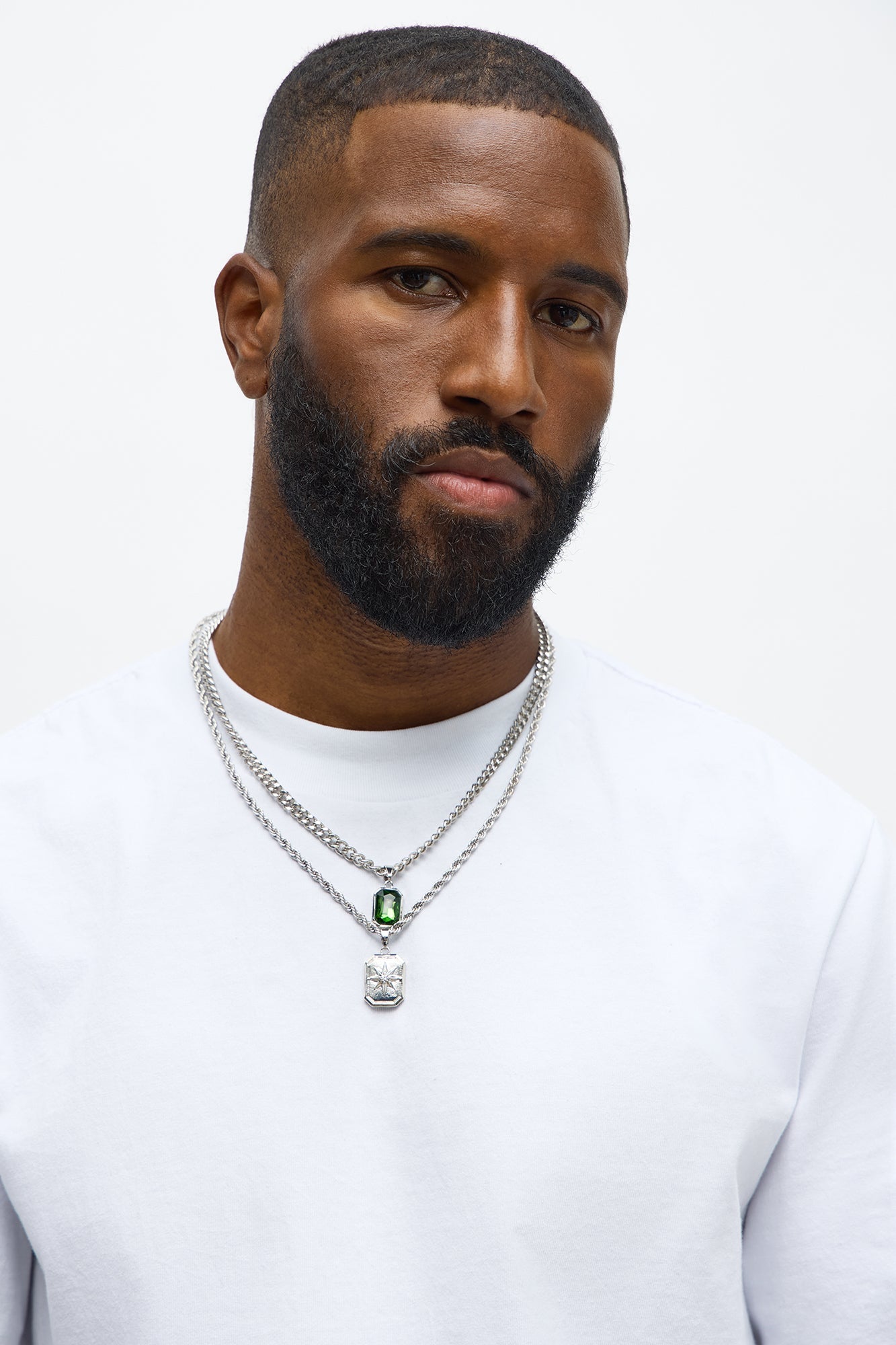 On The Bright Side Pendant Necklace Set - Silver/Combo