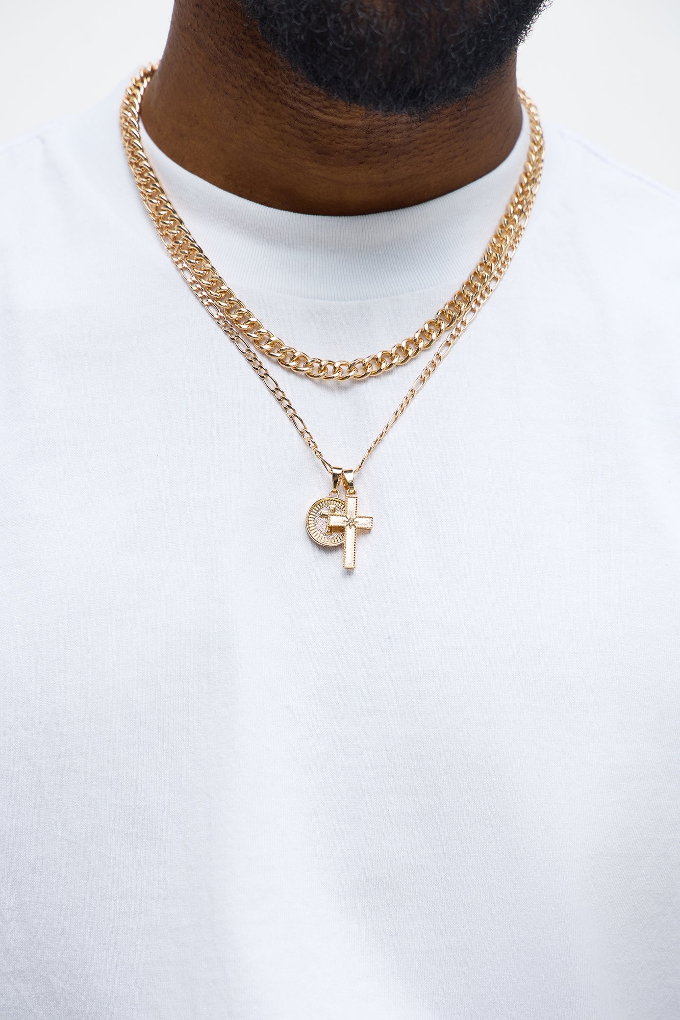 Drip Testament Necklace Set - Gold