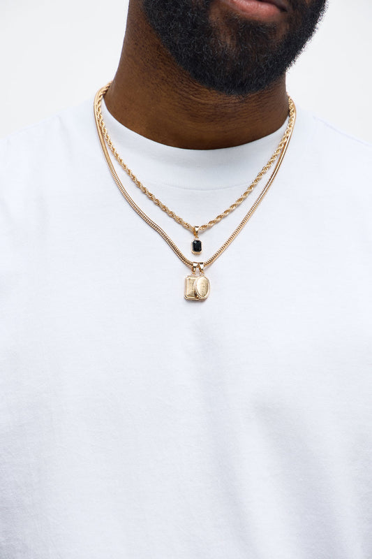 Regal Pendant Necklace Set - Gold/combo