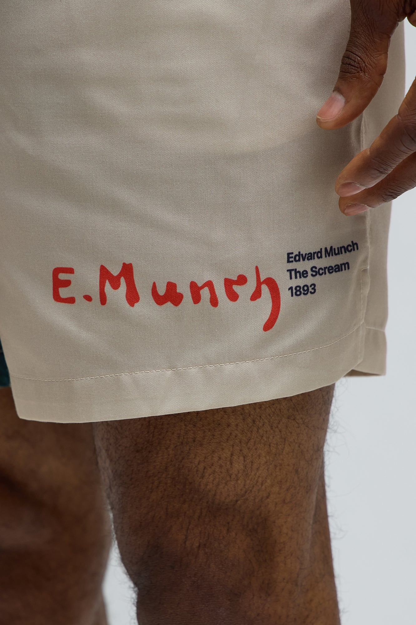 Relaxed Munch The Scream Shorts - Tan