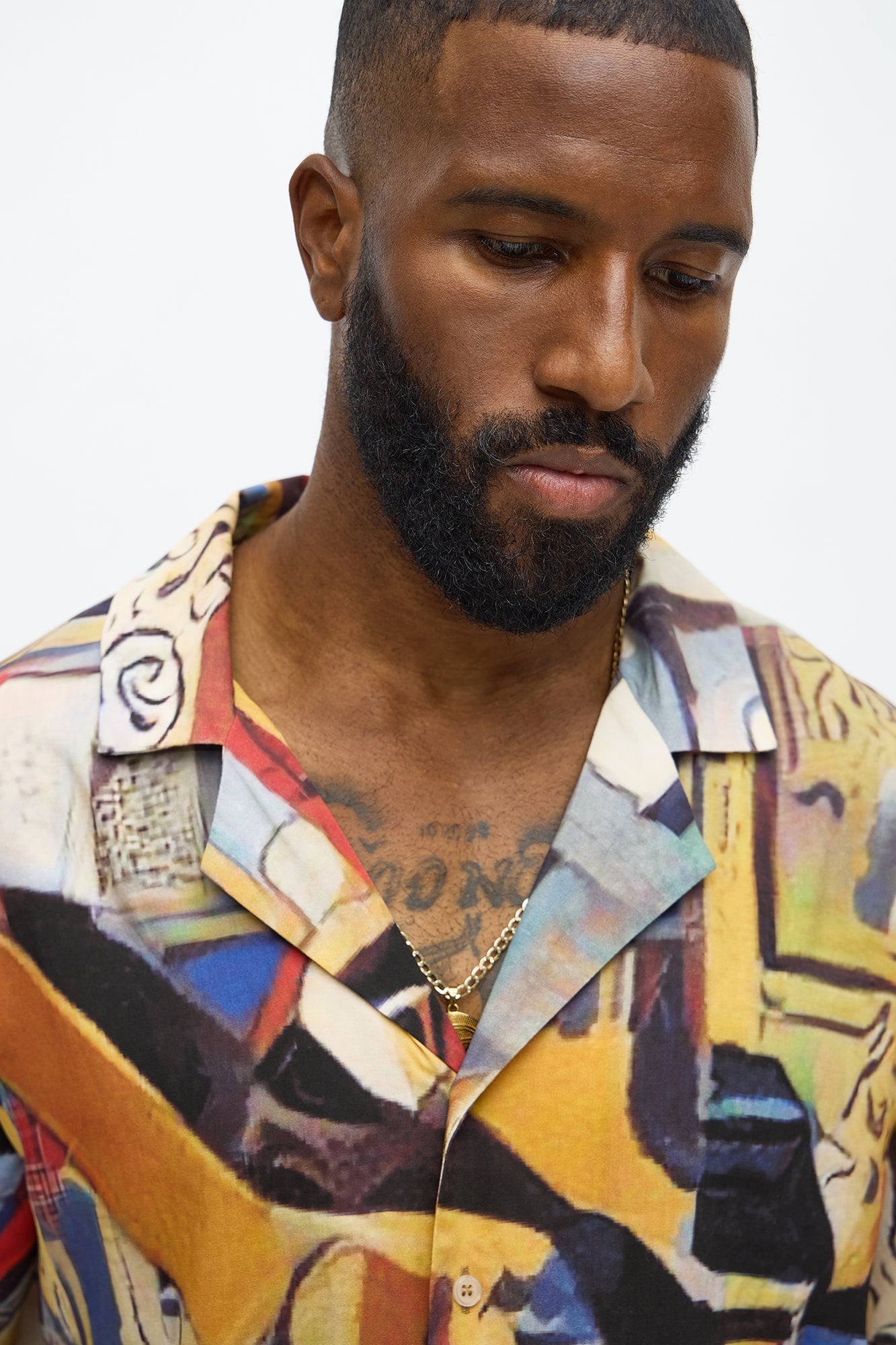 Picasso A La Hummingbird Button Up Shirt - Multi Color