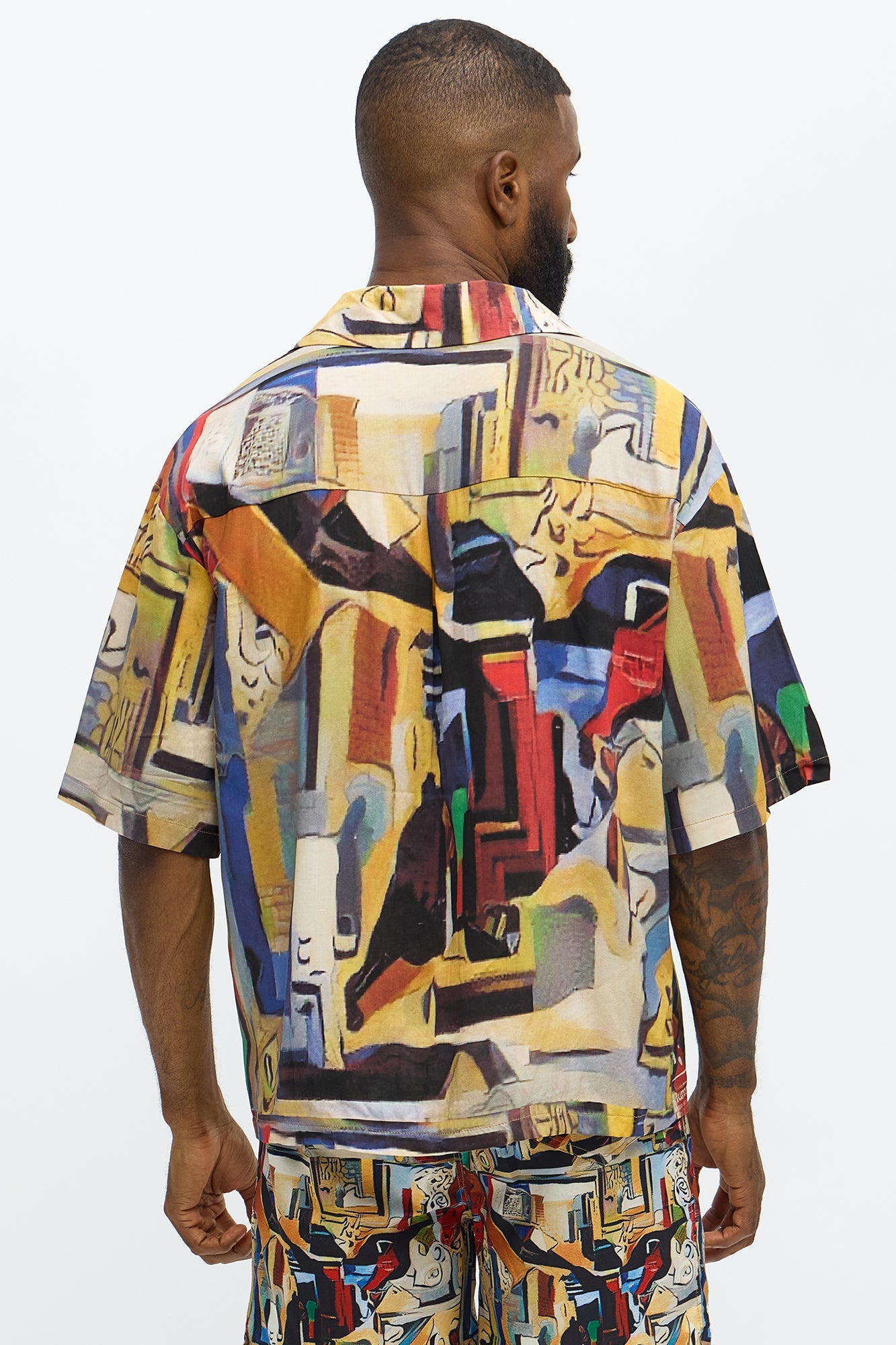 Picasso A La Hummingbird Button Up Shirt - Multi Color