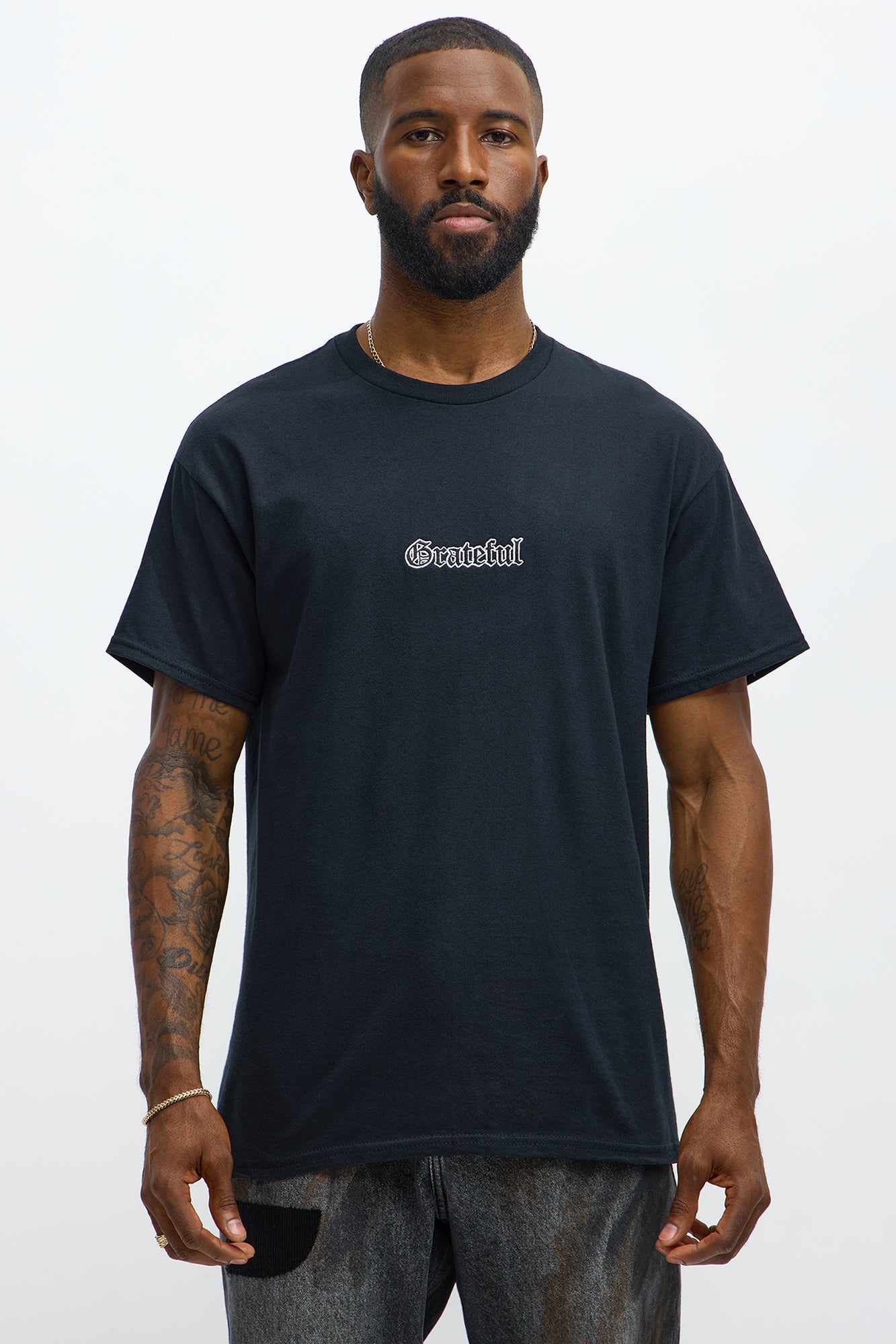 Always Grateful Short Sleeve Tee - Black