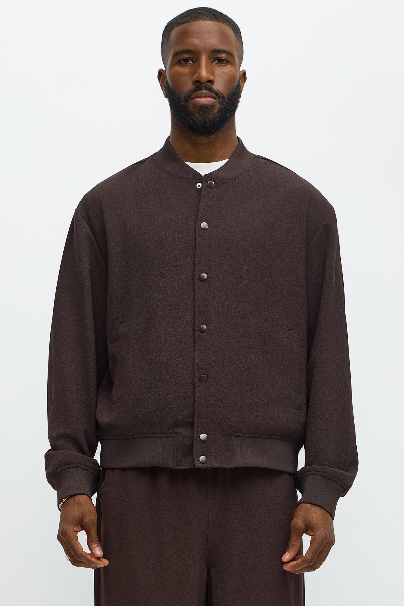 Golden Hour Relaxed Bomber Jacket - Brown