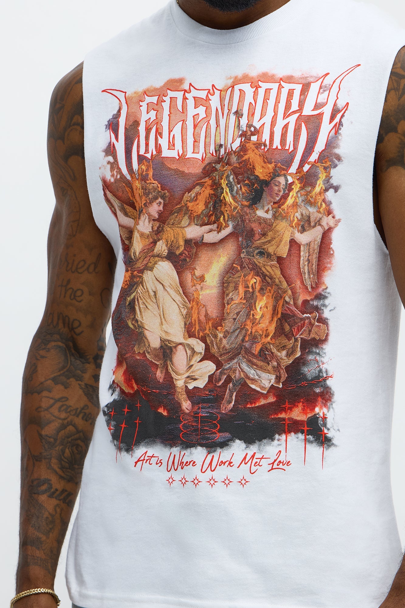 Legendary Angels Muscle Tee - White