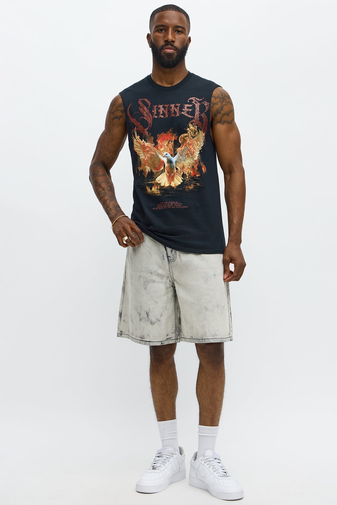 Sinner Temptations Muscle Tee - Black