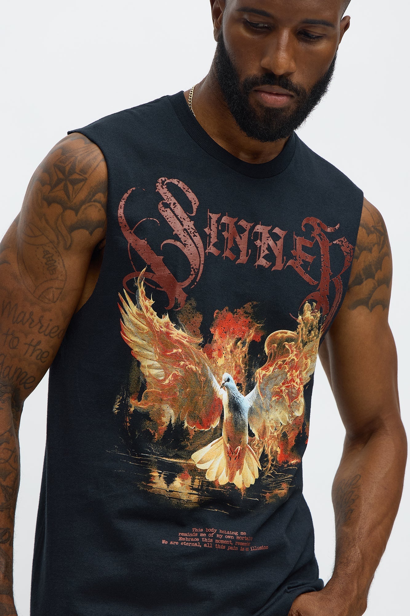 Sinner Temptations Muscle Tee - Black