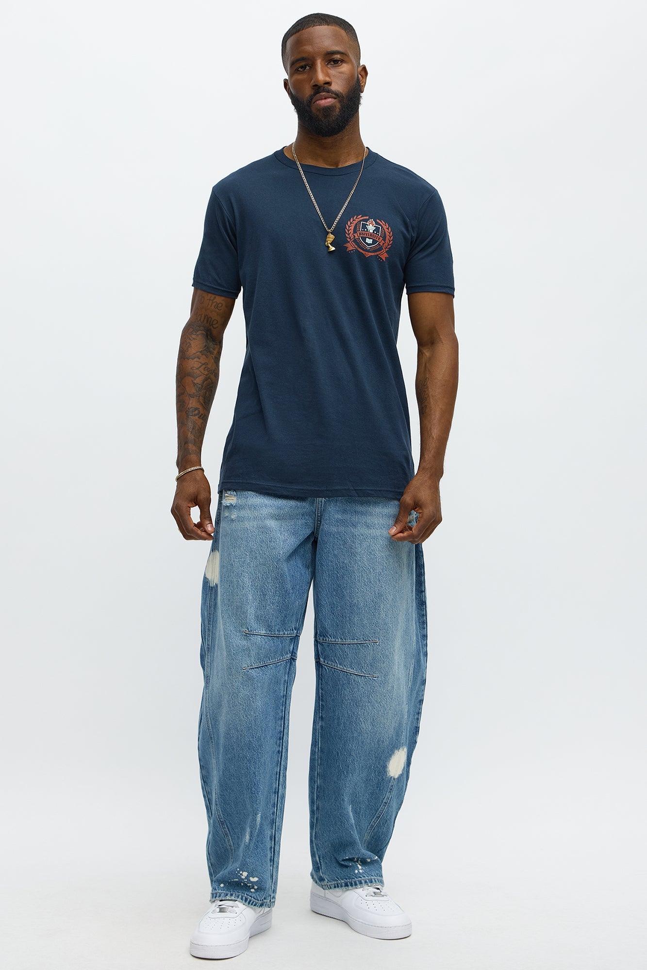 Biddington University Short Sleeve Tee - Navy