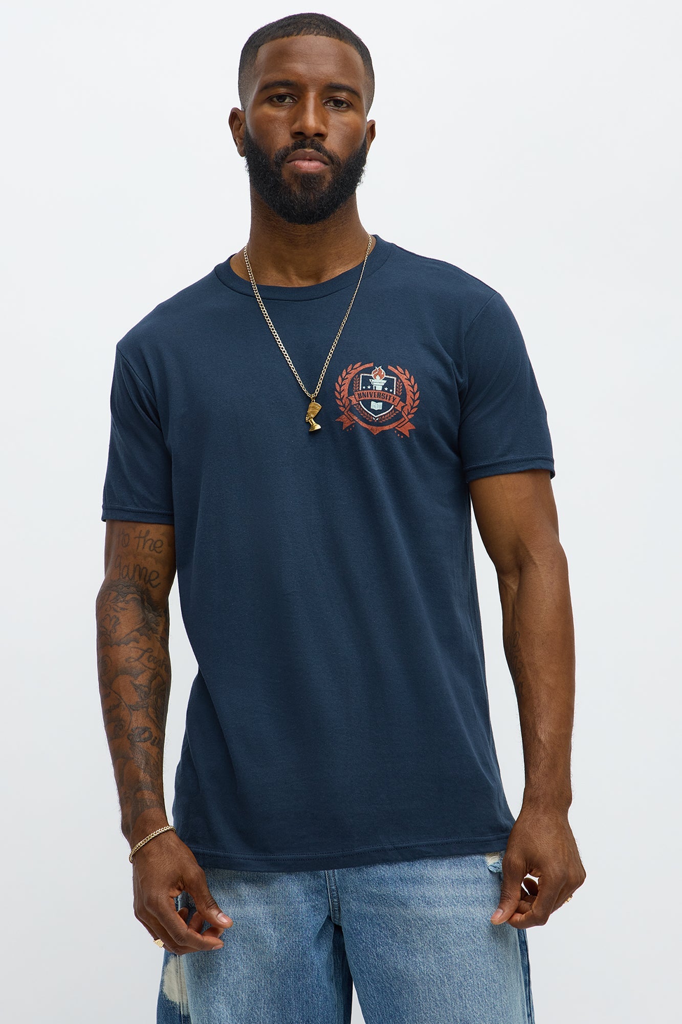 Biddington University Short Sleeve Tee - Navy