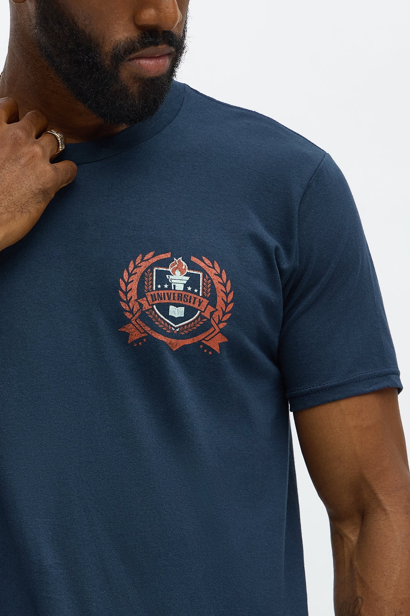 Biddington University Short Sleeve Tee - Navy