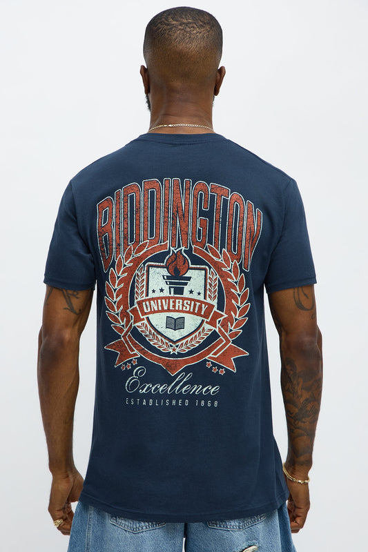 Biddington University Short Sleeve Tee - Navy