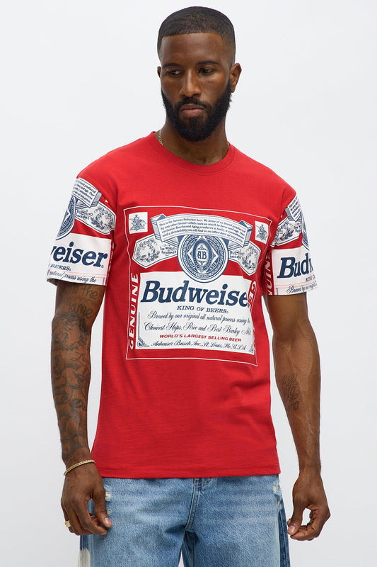 Budweiser Vintage Logo Short Sleeve Tee - Red