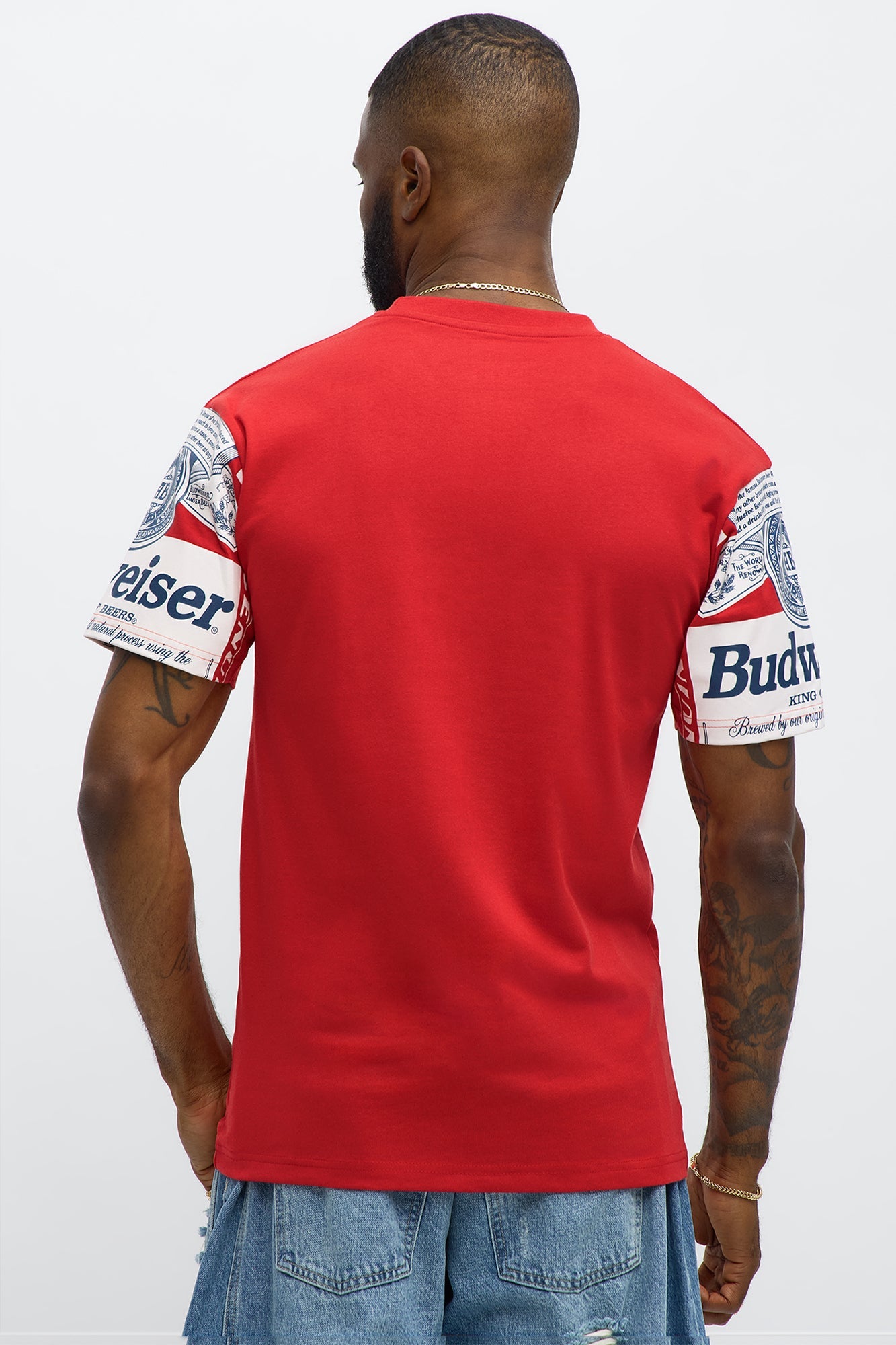 Budweiser Vintage Logo Short Sleeve Tee - Red