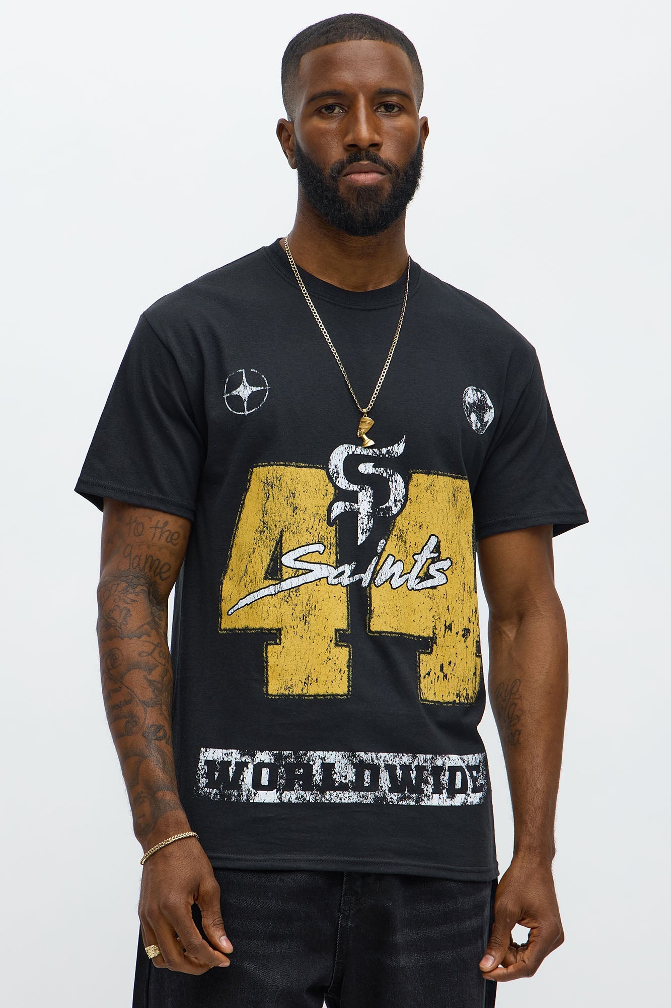 Saints Worldwide 44 Short Sleeve Tee - Black