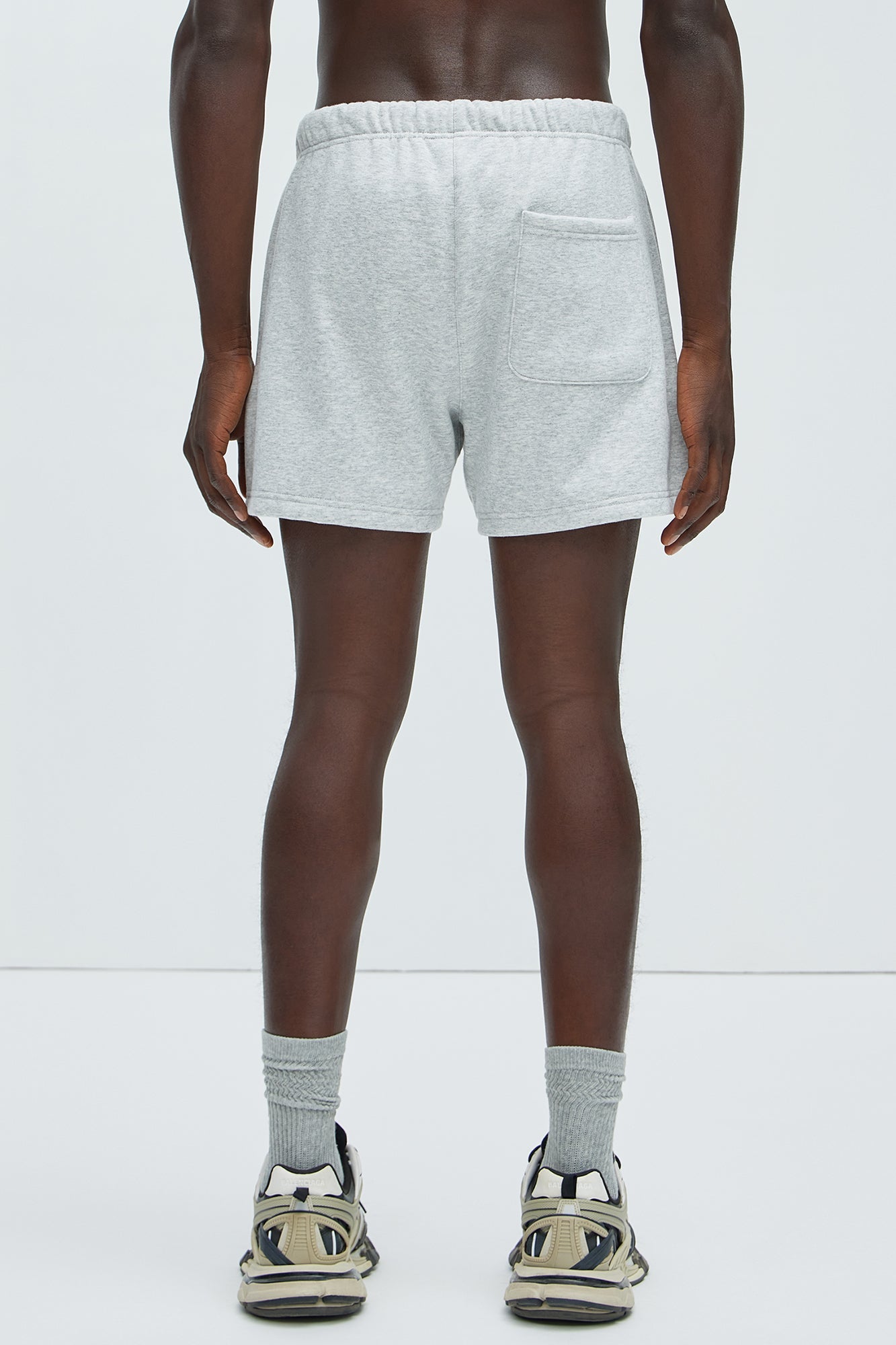 Tyson Novamen Oversize Heavyweight Sweat Shorts - Heather Grey