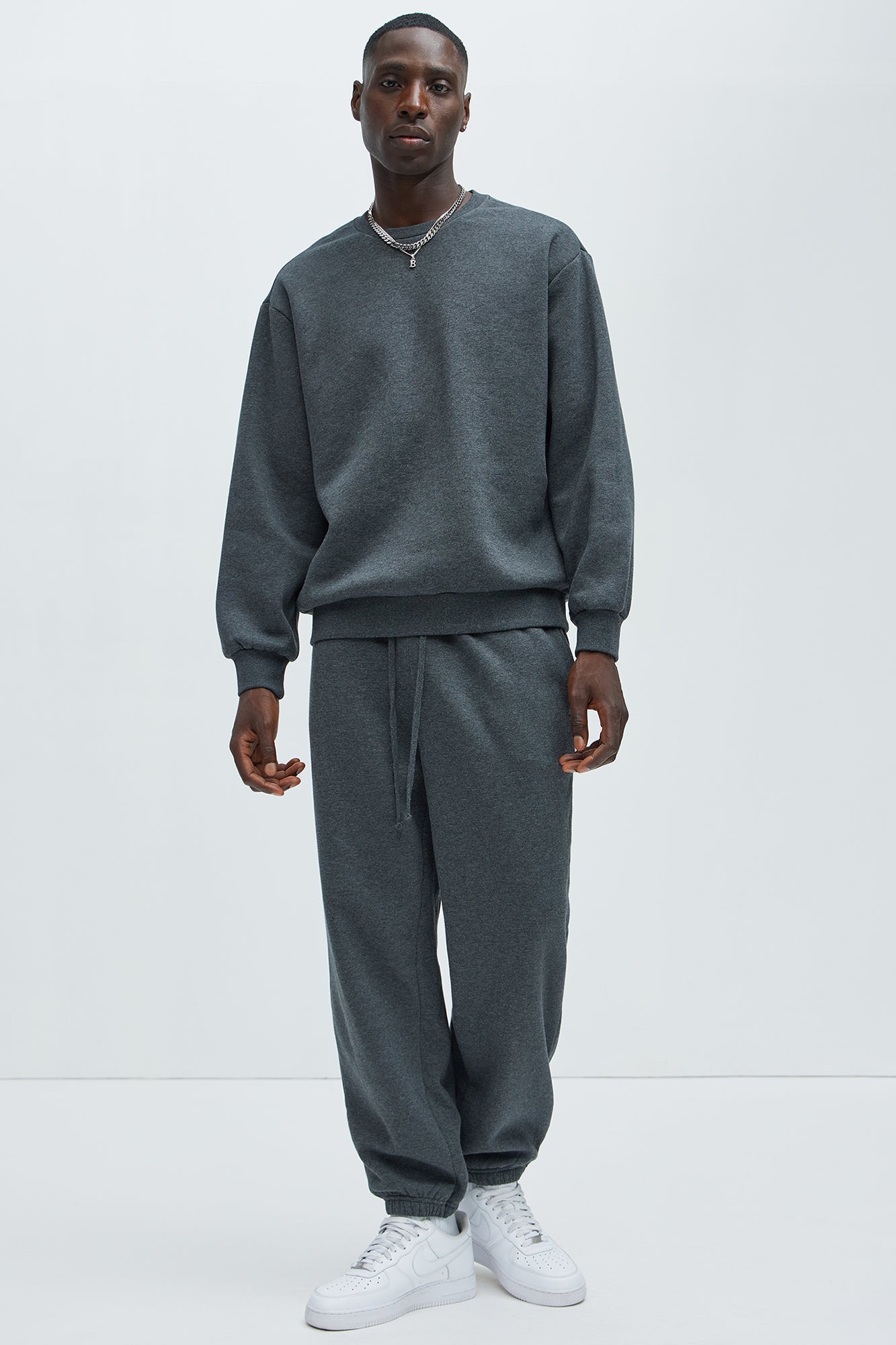 Tyson Crew Neck Sweatshirt - Charcoal