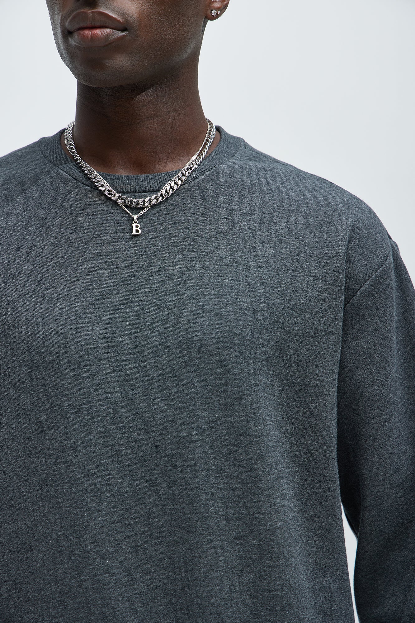 Tyson Crew Neck Sweatshirt - Charcoal