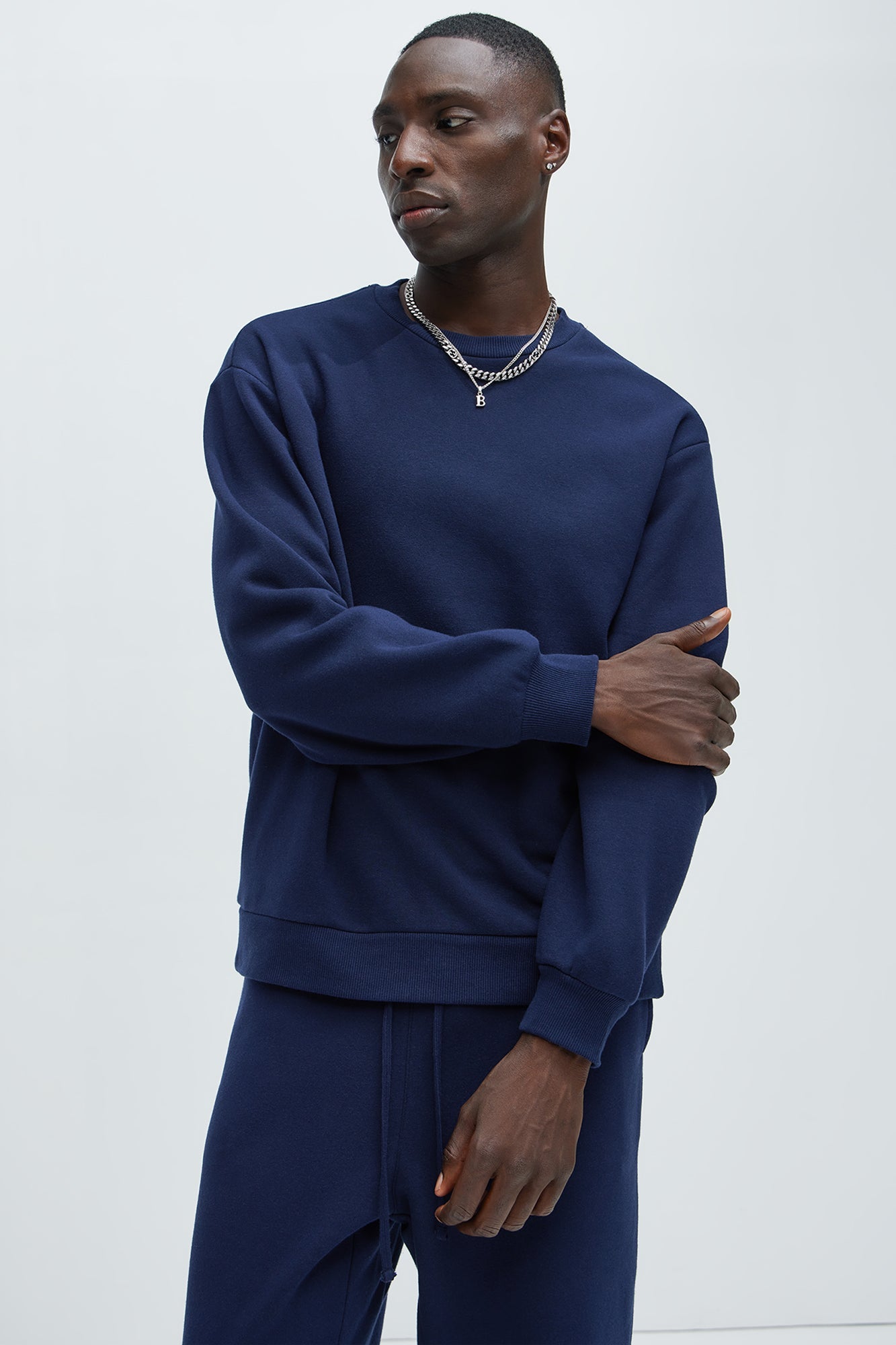 Tyson Crew Neck Sweatshirt - Navy