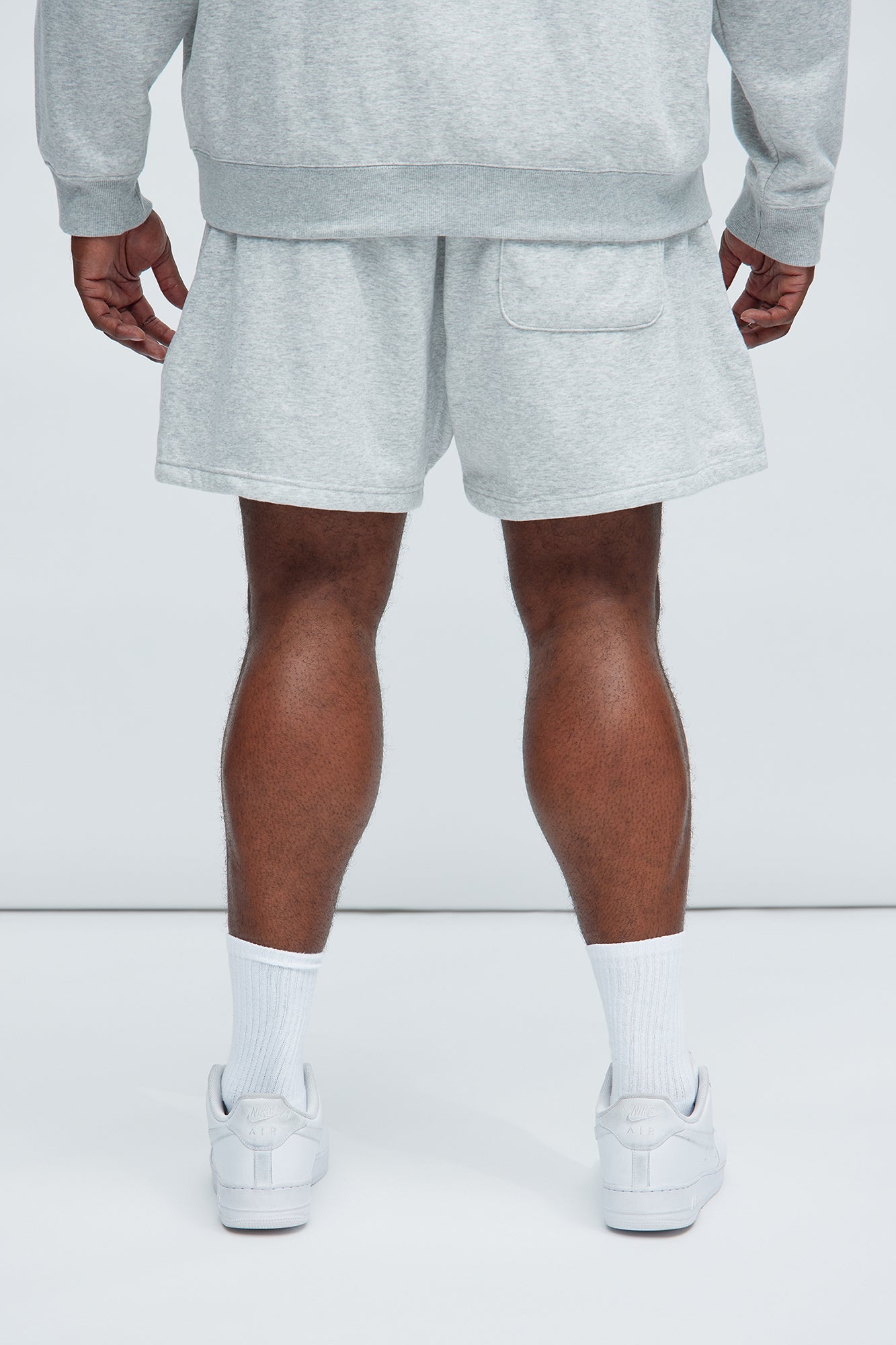 Tyson Novamen Oversize Heavyweight Sweat Shorts - Heather Grey