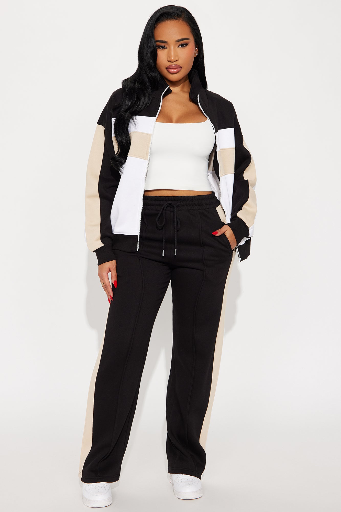 Comfy Club Fleece Pant Set - Black/combo