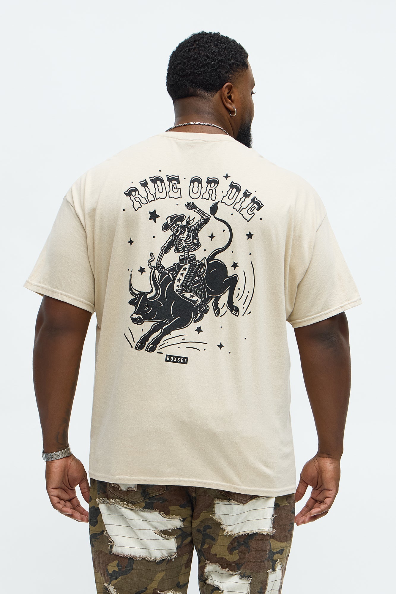 Ride Or Die Rodeo Short Sleeve Tee - Tan