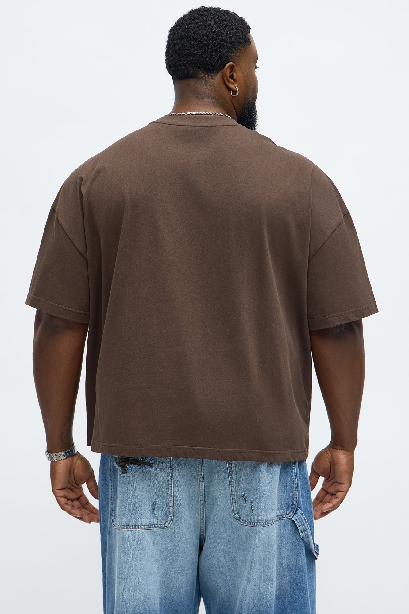 Boxy Premium Midweight Tee - Brown