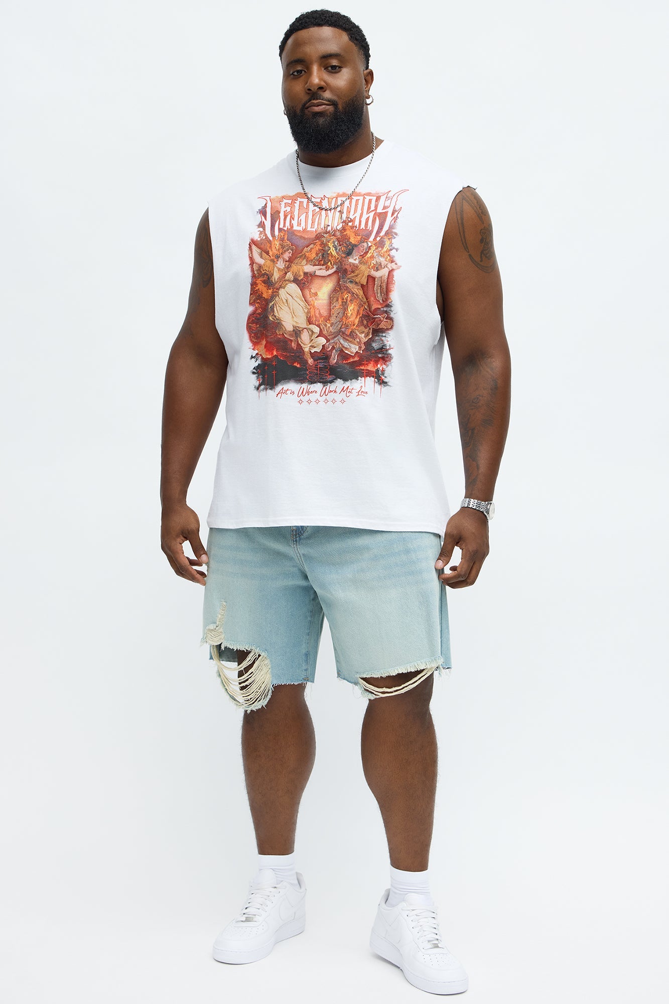 Legendary Angels Muscle Tee - White