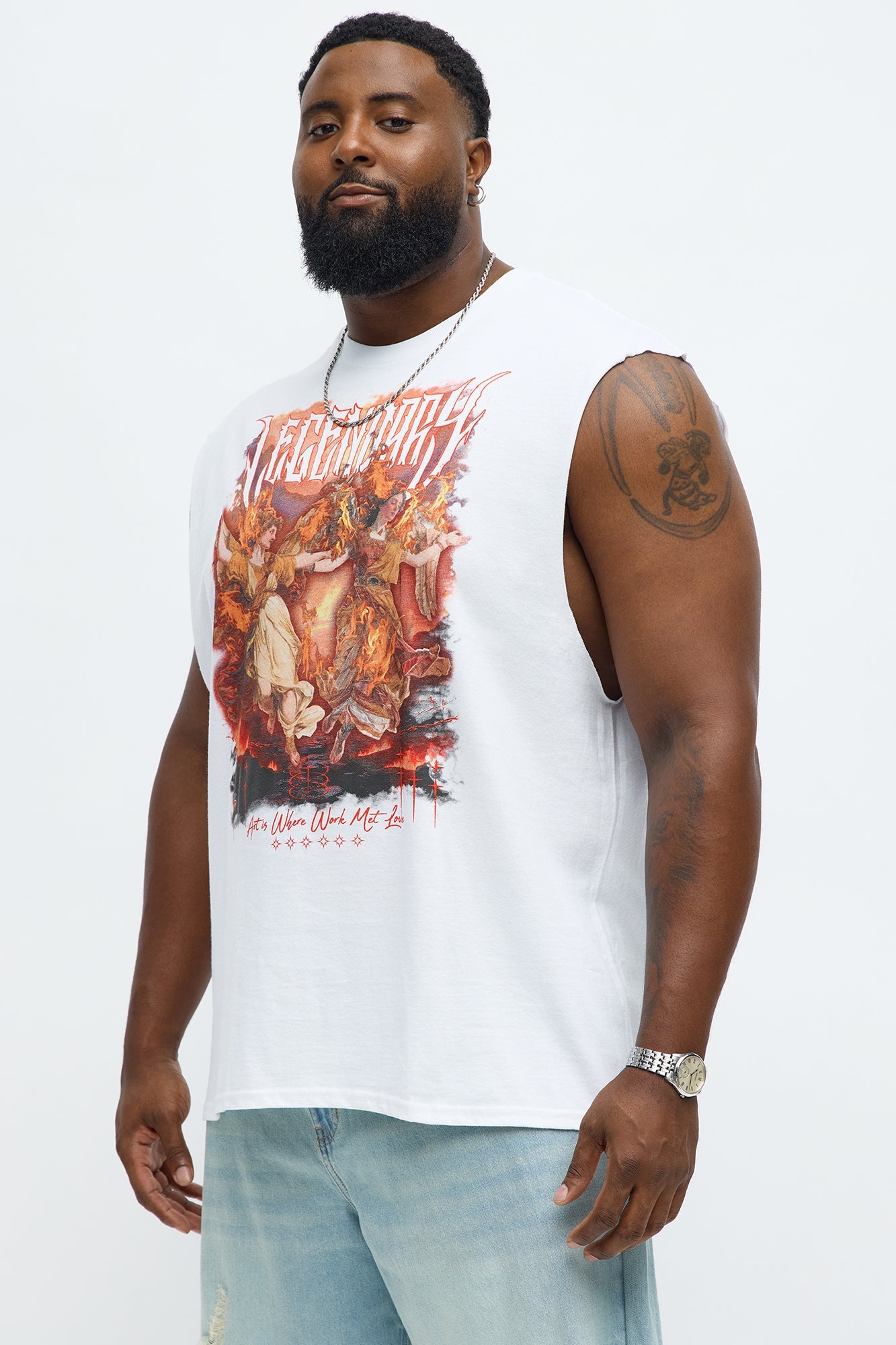 Legendary Angels Muscle Tee - White