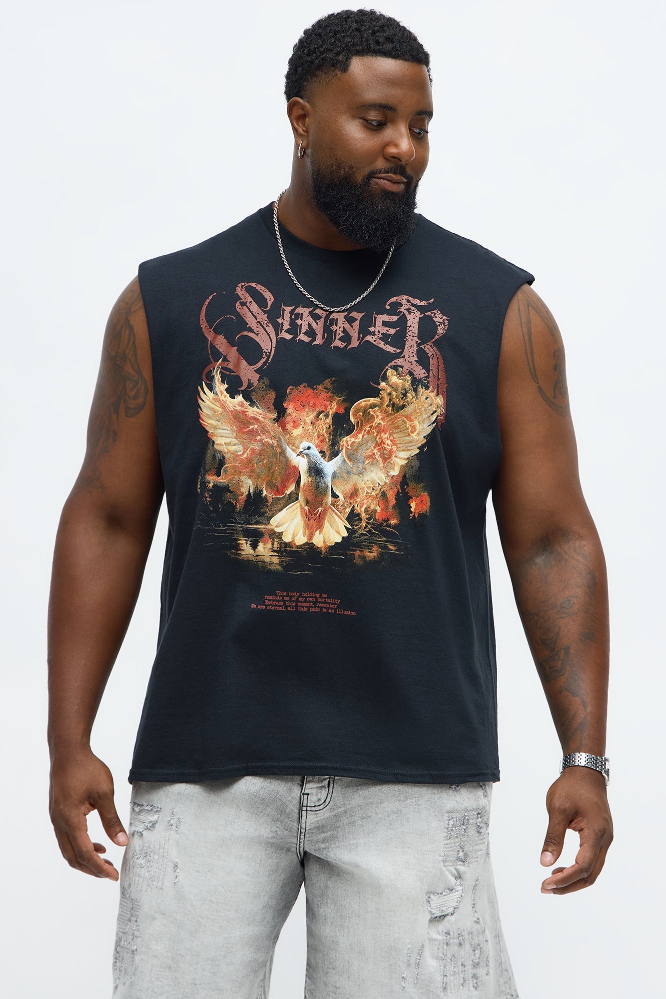 Sinner Temptations Muscle Tee - Black