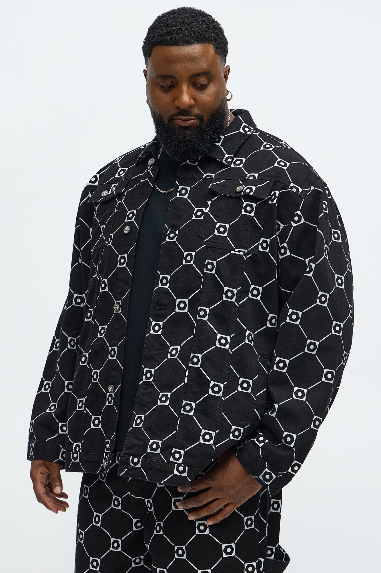 Southpole Monogram Anorak Jacket - Black