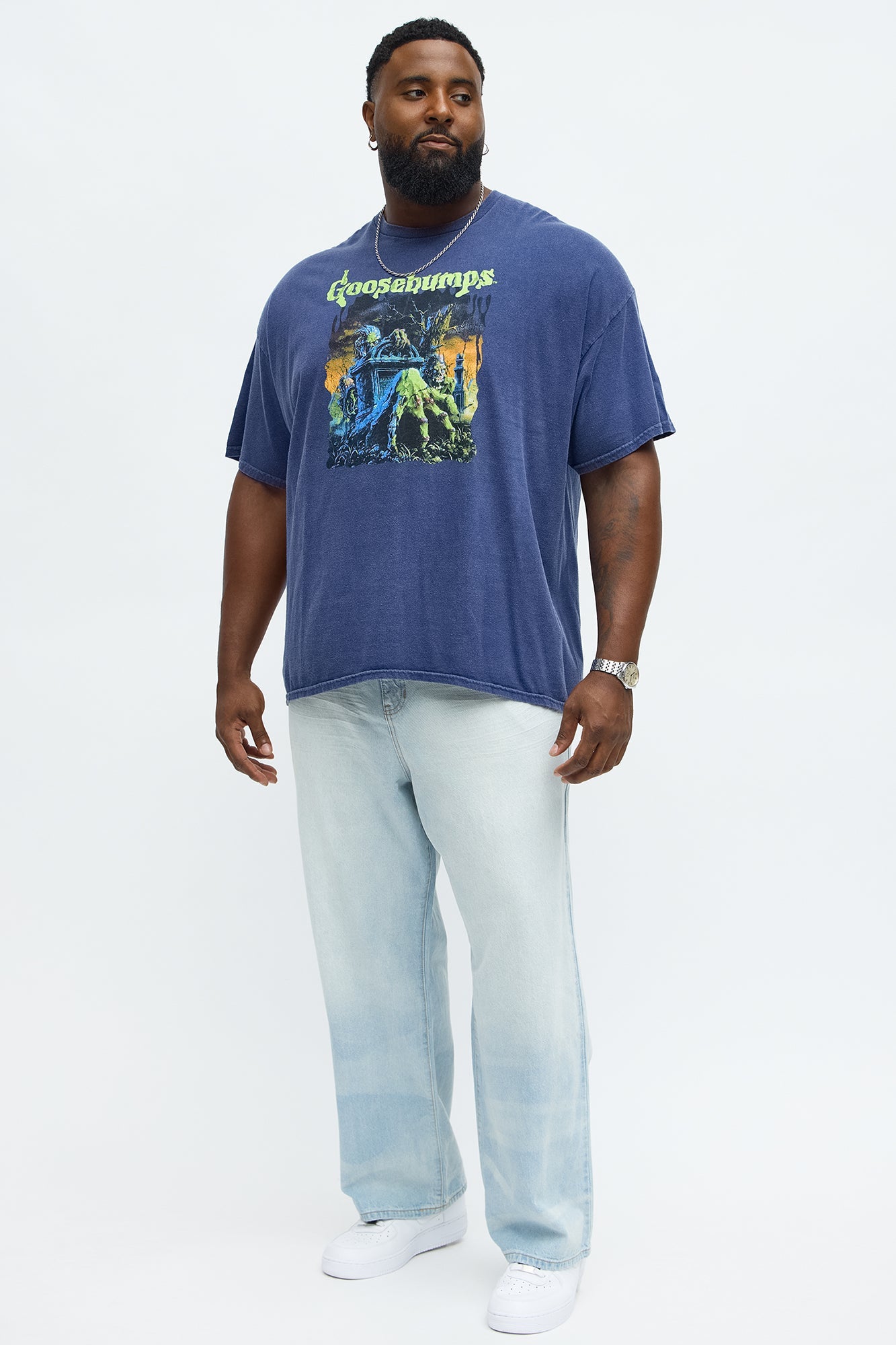 Goosebumps Dont Go To Sleep Short Sleeve Tee - Navy