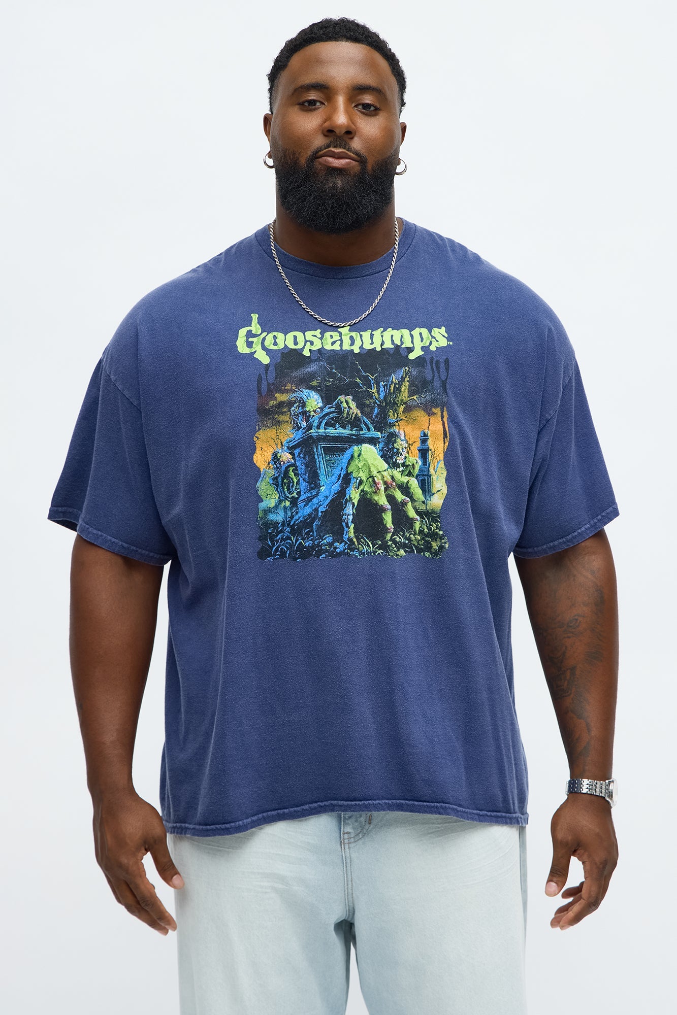 Goosebumps Dont Go To Sleep Short Sleeve Tee - Navy
