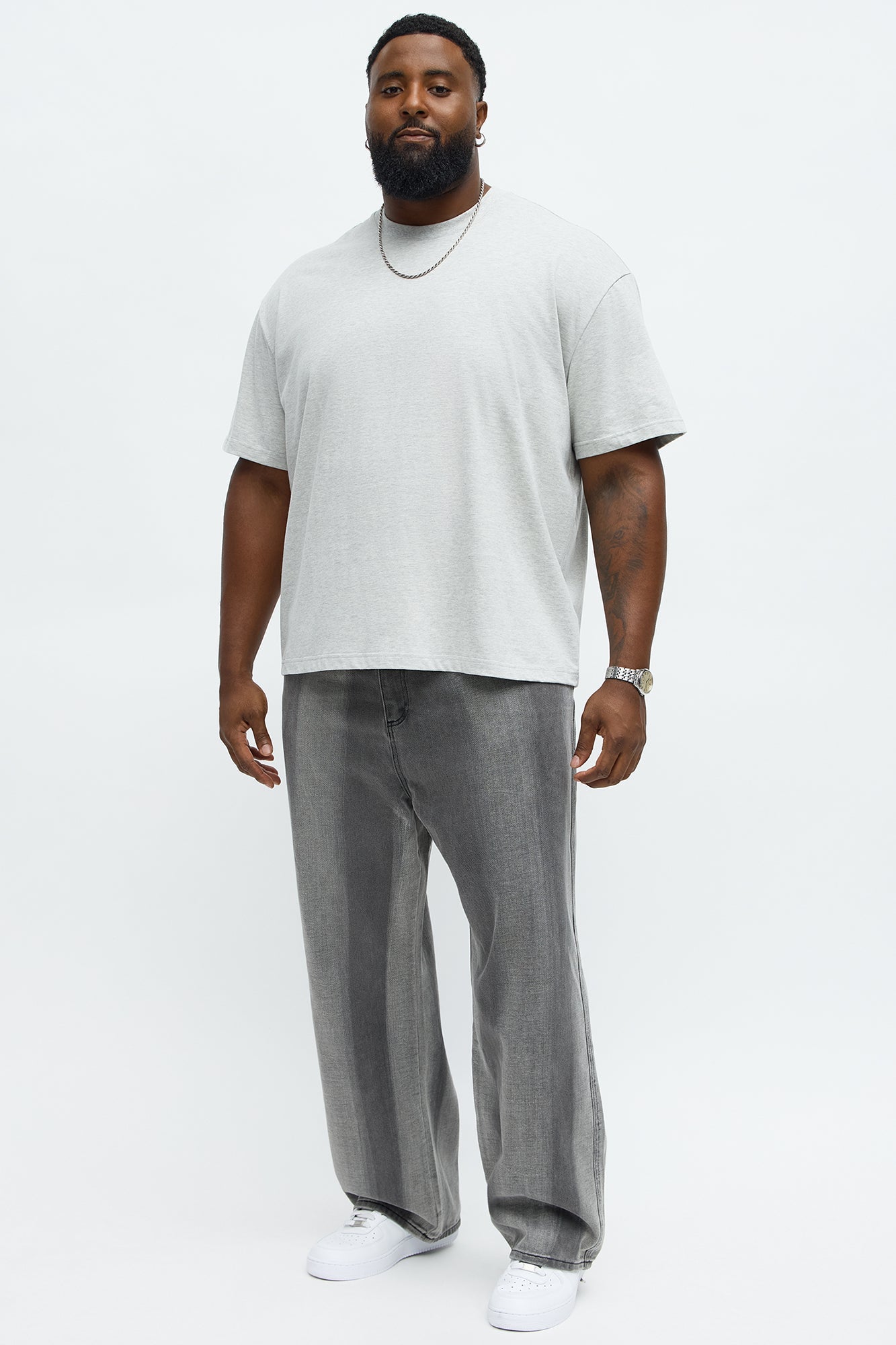 Relaxed Premium Midweight Tee - Heather Grey