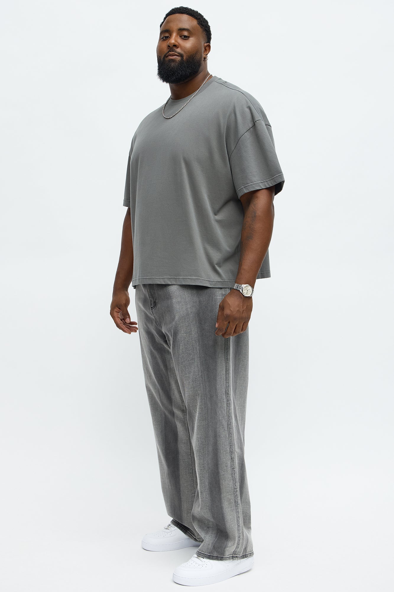 Boxy Premium Midweight Tee - Dark Grey