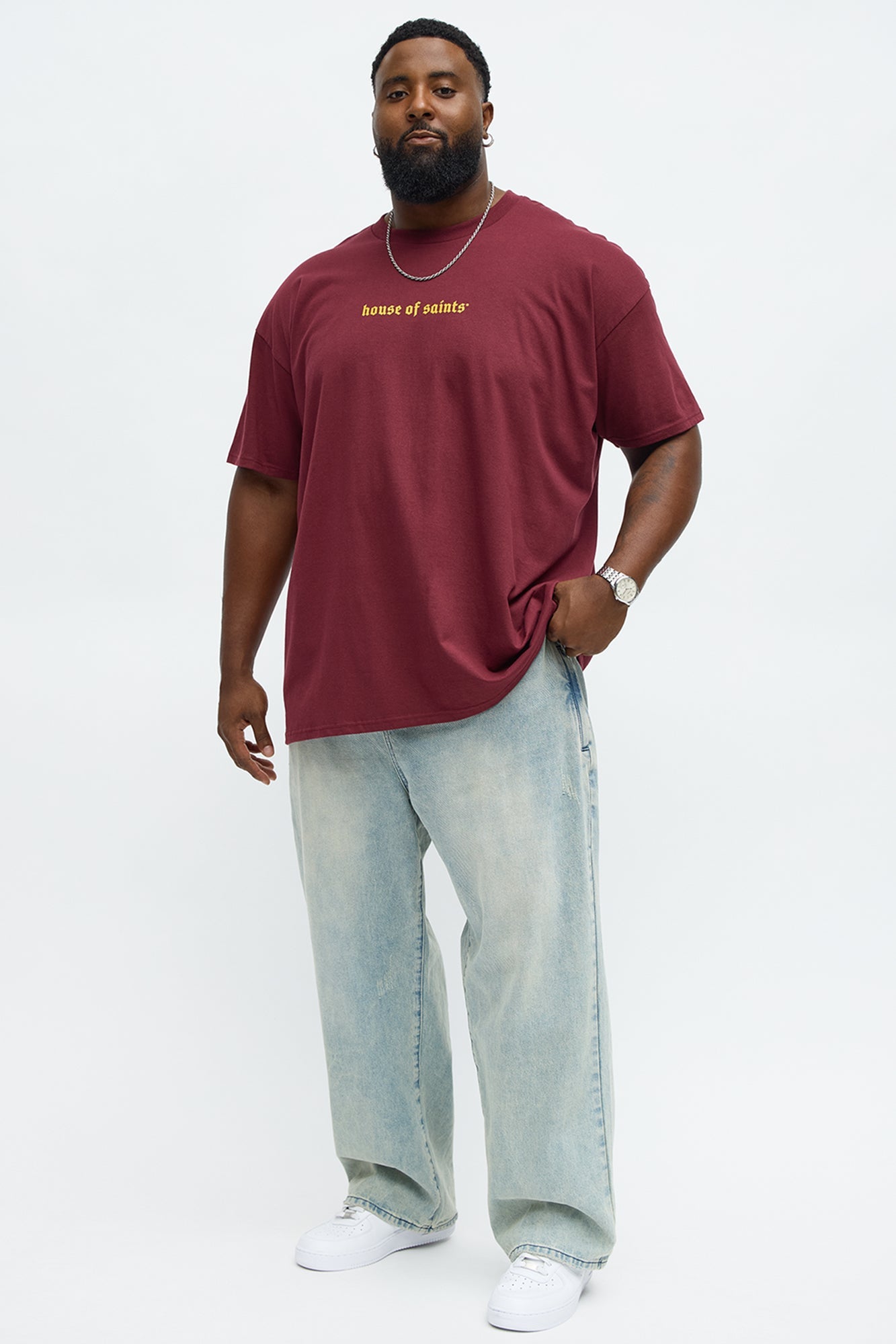 Home Of Saints Short Sleeve Tee - Burgundy