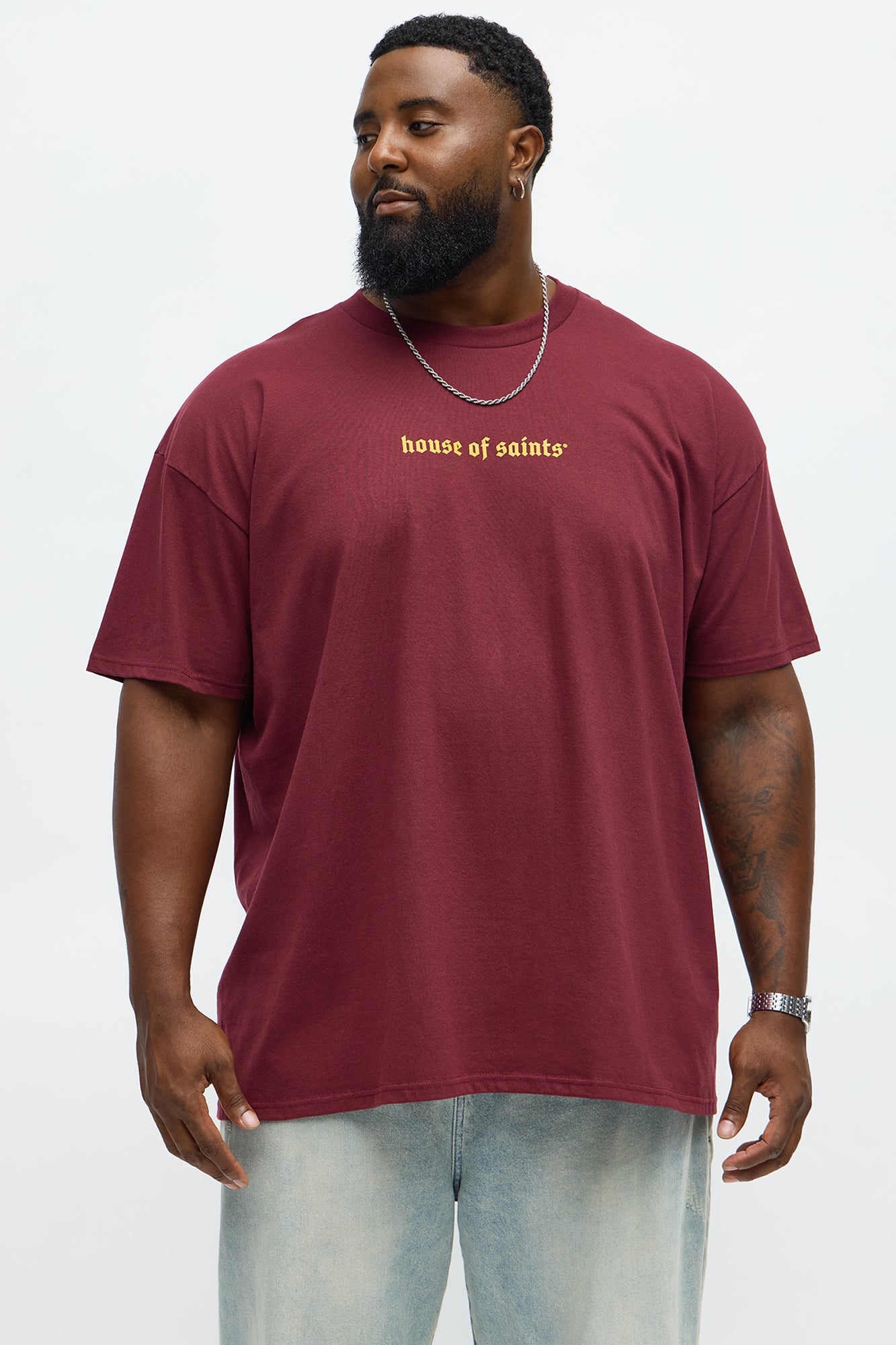 Home Of Saints Short Sleeve Tee - Burgundy