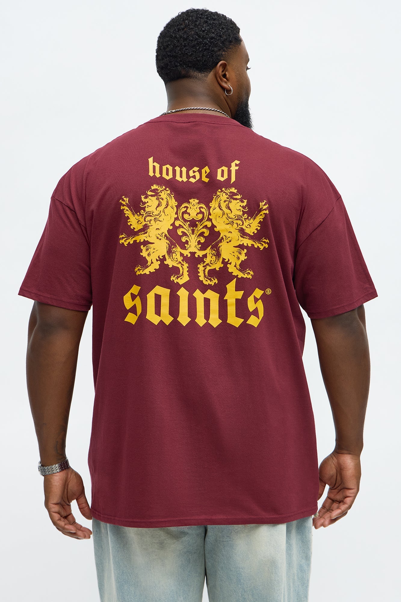 Home Of Saints Short Sleeve Tee - Burgundy