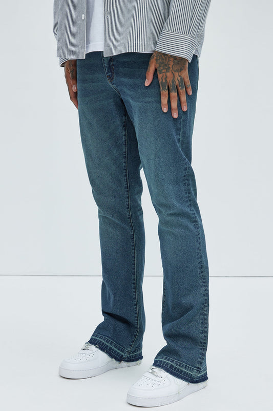 Cornell Slim Flare Jeans - Vintage Blue Wash