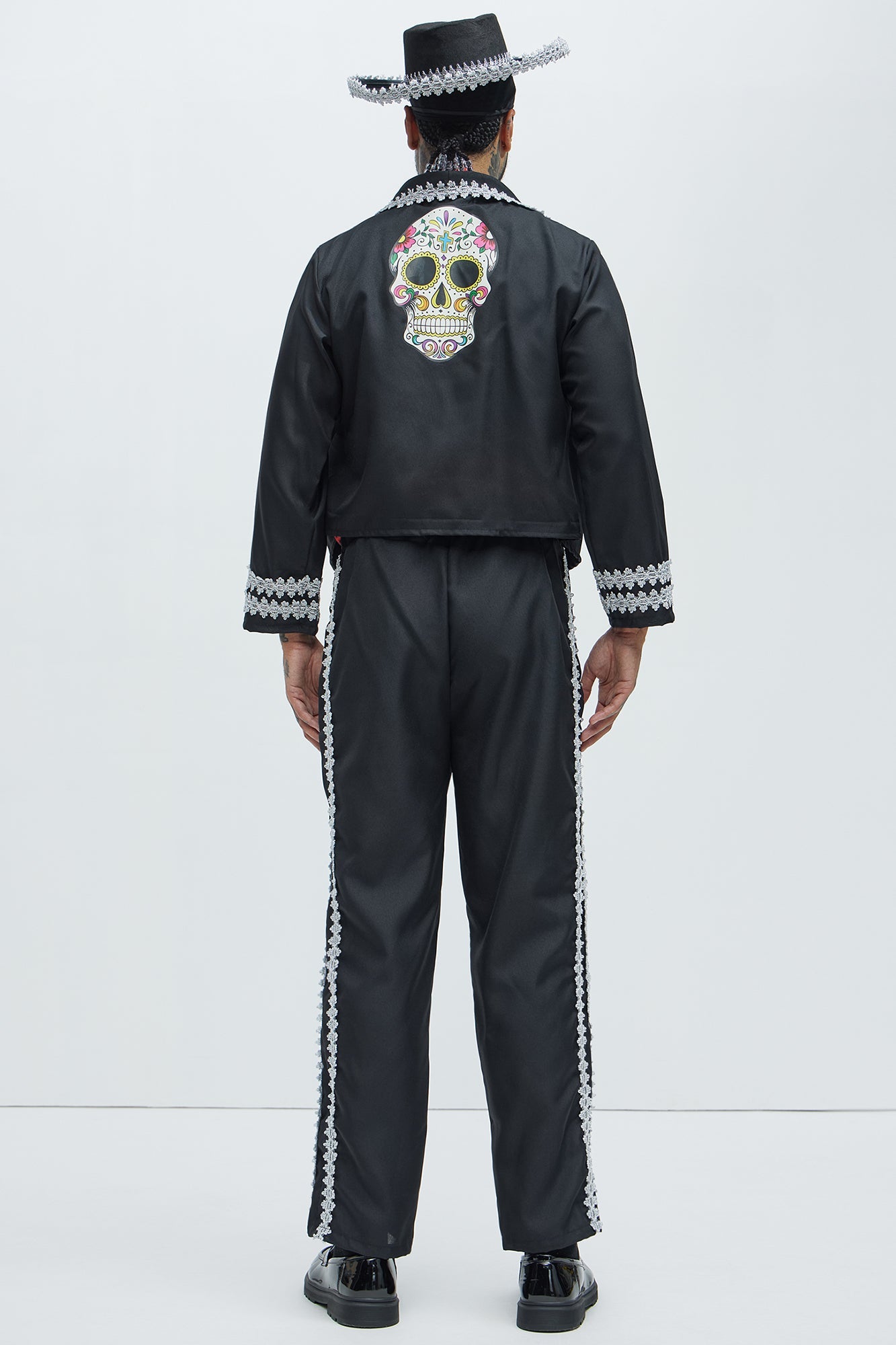 Day Of The Dead Mariachi Costume - Black/combo