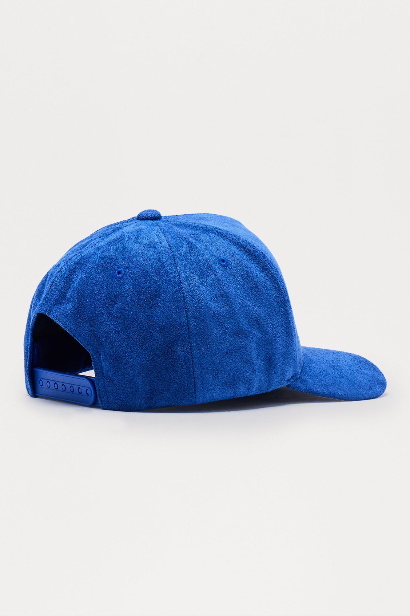 LA Embellished Faux Suede Structured Snapback Hat - Blue