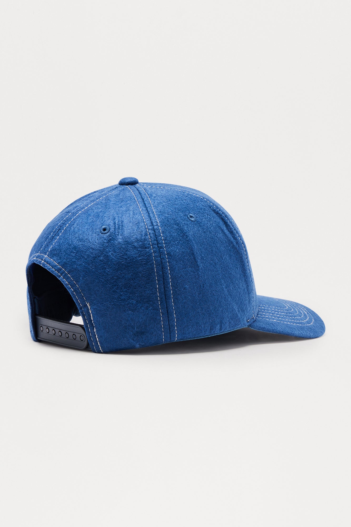 NY Contrast Stitch Textured Snapback Hat - Blue