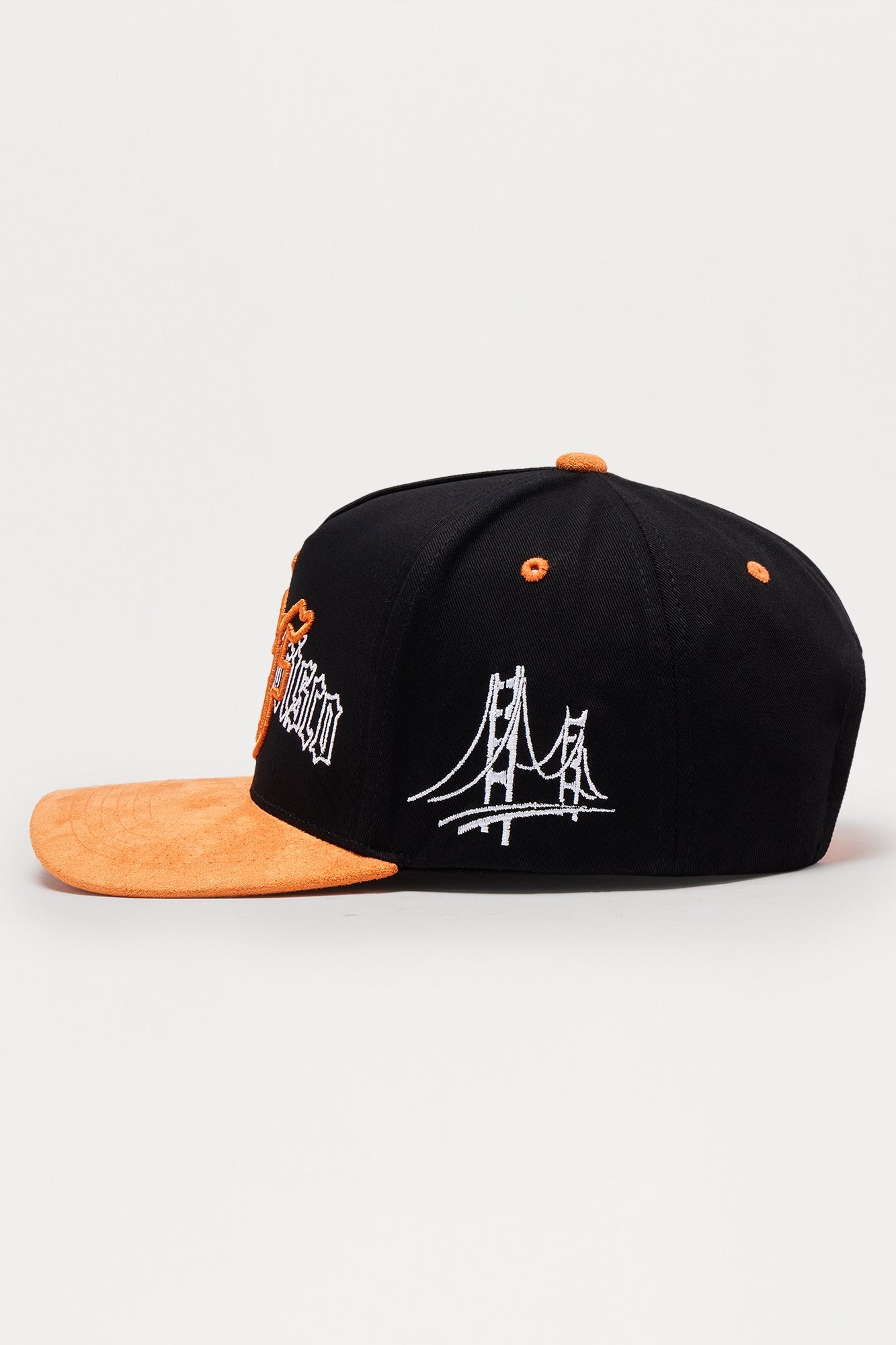 SF Golden Gate Two Tone Structured Snapback Hat - Black/Orange