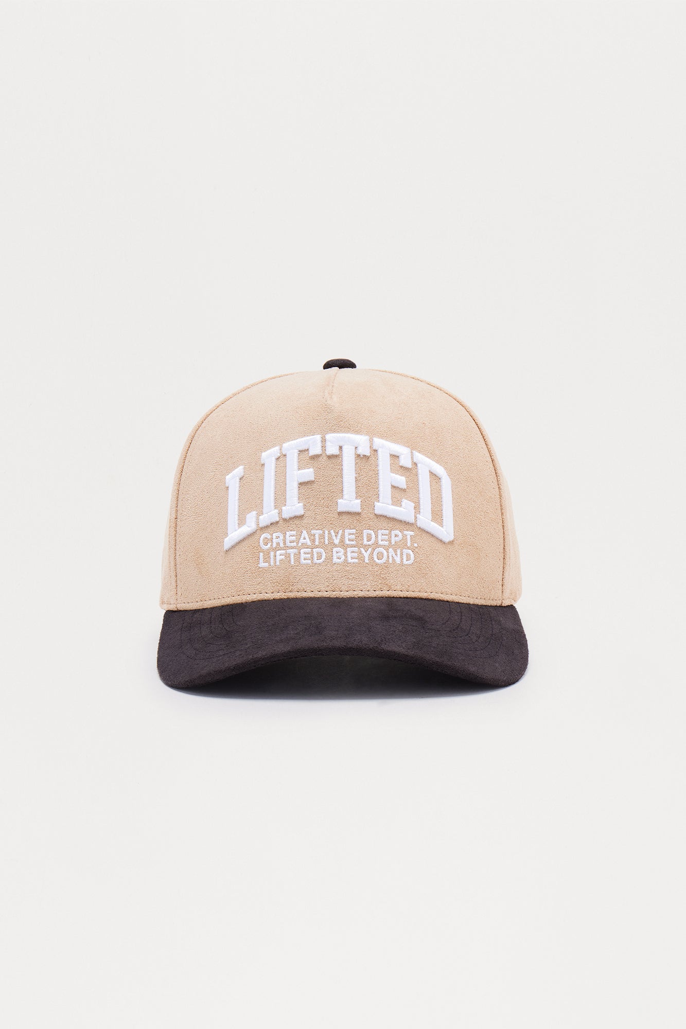 Lifted Two Tone Faux Suede Structured Snapback Hat - Brown/combo