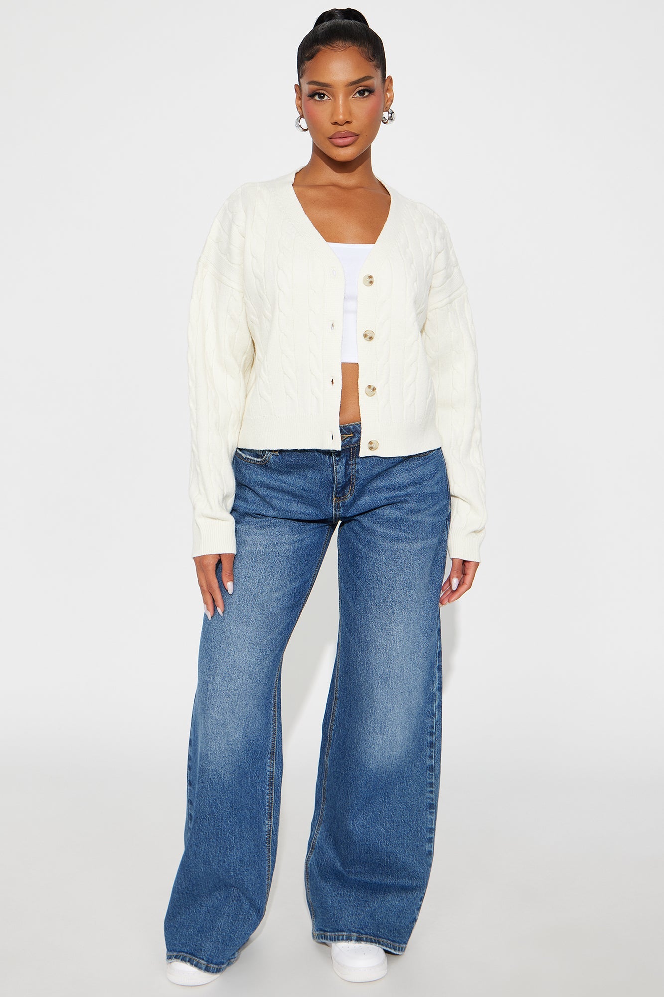 Cozy Cable Knit Cardigan - Ivory